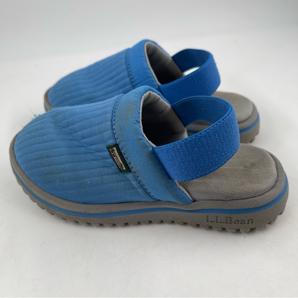 LL Bean Unisex Kids Blue Mule Slippers Sandals - Size 10/11 - Picture 10 of 11